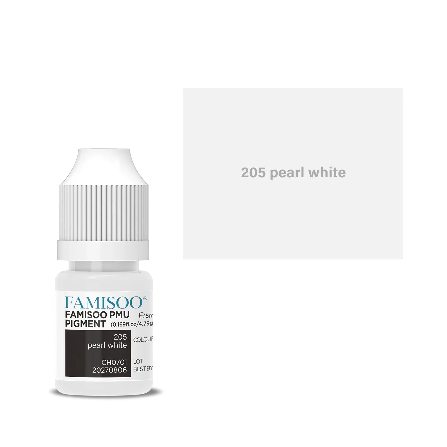 Permanent Makeup Pigment 5ml | Professional PMU Lip & Brow Ink Permanent Makeup Machines 205 Pearl White China Mainland Tidesmit