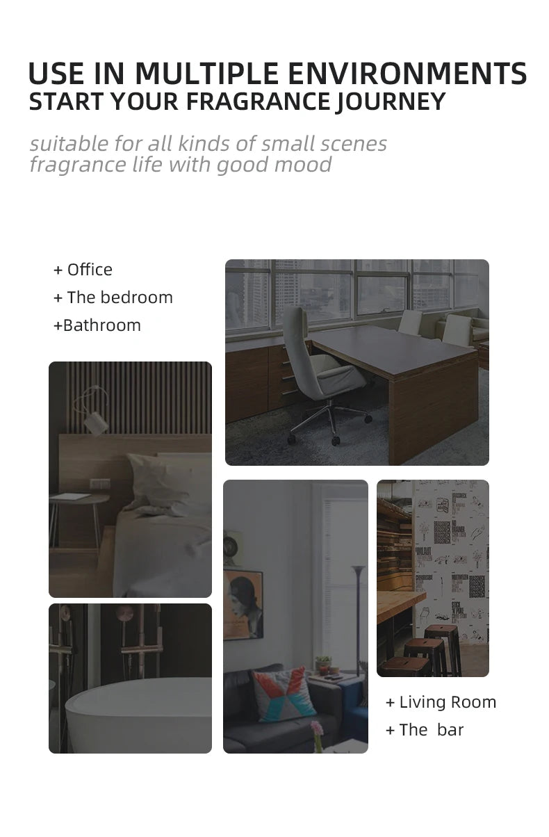 Car Diffuser Waterless Essential Oil Diffuser Aromatherapy Atomizing Diffuser For Office Room Portable Home Freshener Device