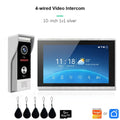 NEW TUYA 7/10 Inch WiFi 1080P Four Wire System Video Intercom Smart Home APP Wireless Video DoorPhone RFID Access Control System