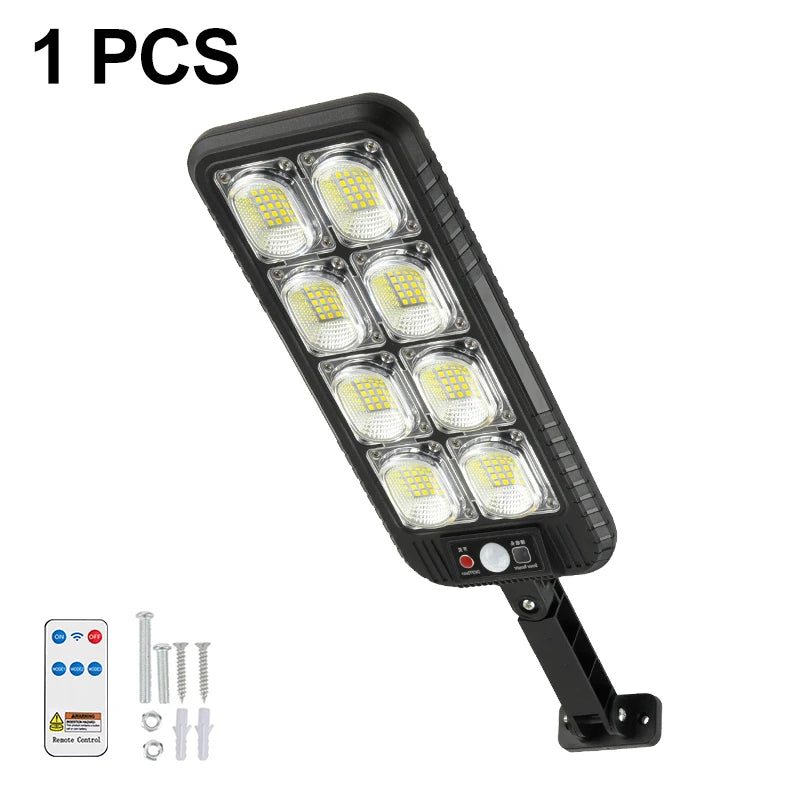 9000 Lumens Super Bright Solar Street Lamp Outdoor Garden Security LED COB Path Light Waterproof With Motion Sensor Remote Night Lights