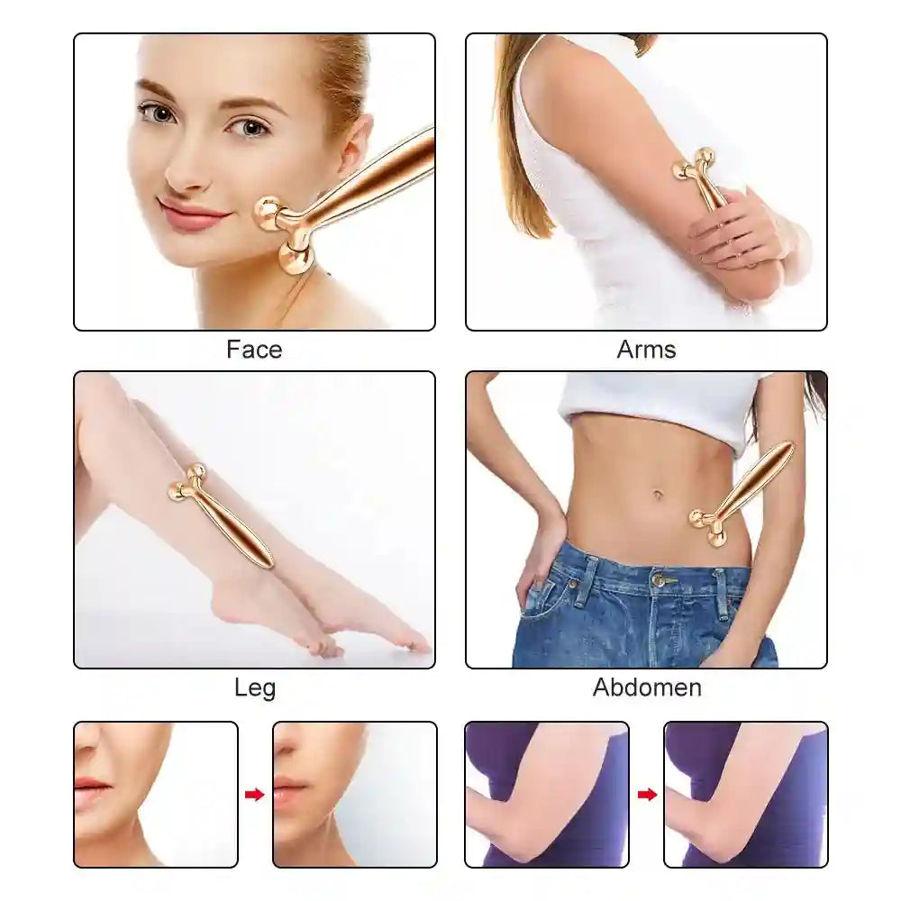 3D Face Roller Massager for Skin Lifting, Tightening, and Contouring Massage Roller Tidesmit