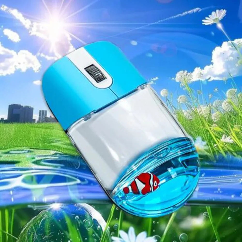 Creative Cute Floating Aquarium Animal 2.4 Wireless Mouse Ergonomics Mute Liquid Mice For PC Laptop Computer Accessoires Gifts