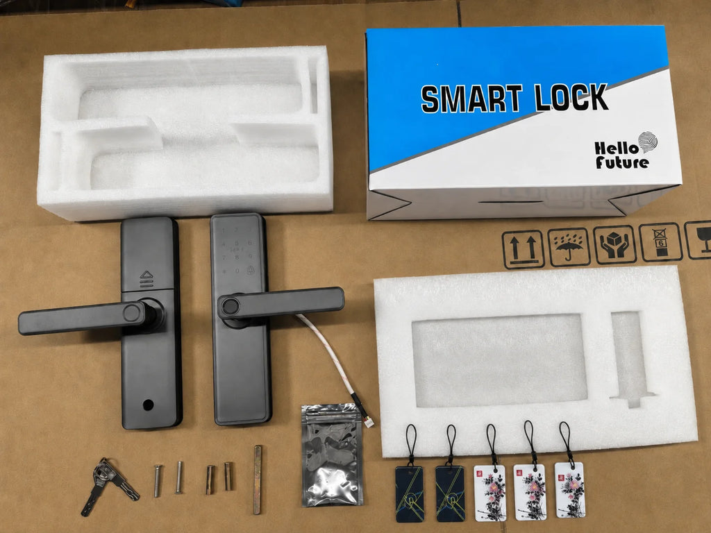 EU Warehouse Tuya Smart Fingerprint Door Lock APP Remote Unlock Password IC Card Key Temporary Code for Airbnb Home Office Fast Delivery