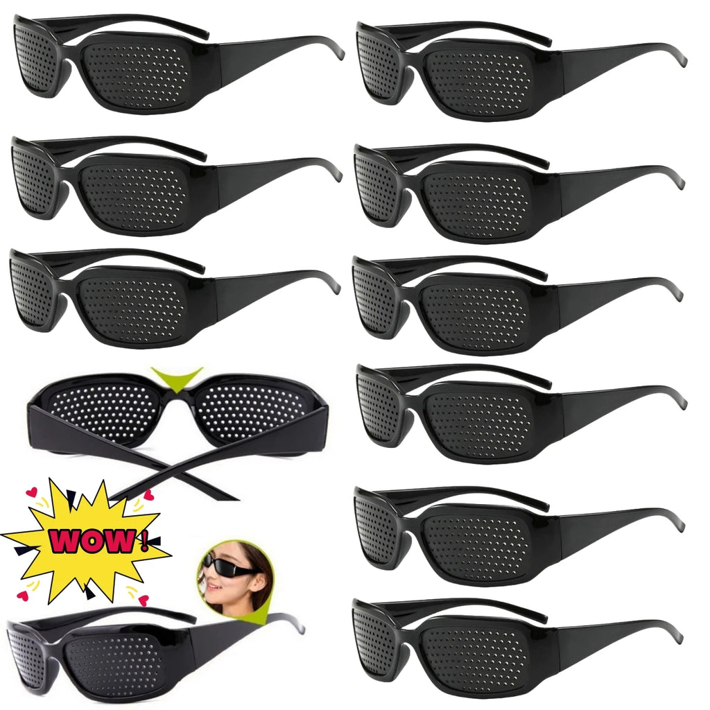 Pinhole Glasses for Eye Strain Relief - Lightweight Vision Training Aid Tidesmit