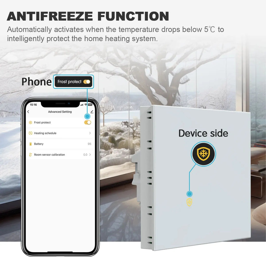 Smart Floor Heating Thermostat WiFi Tuya Temperature Controller Electric/Water/Gas Boiler Remote Thermoregulator Alexa Google