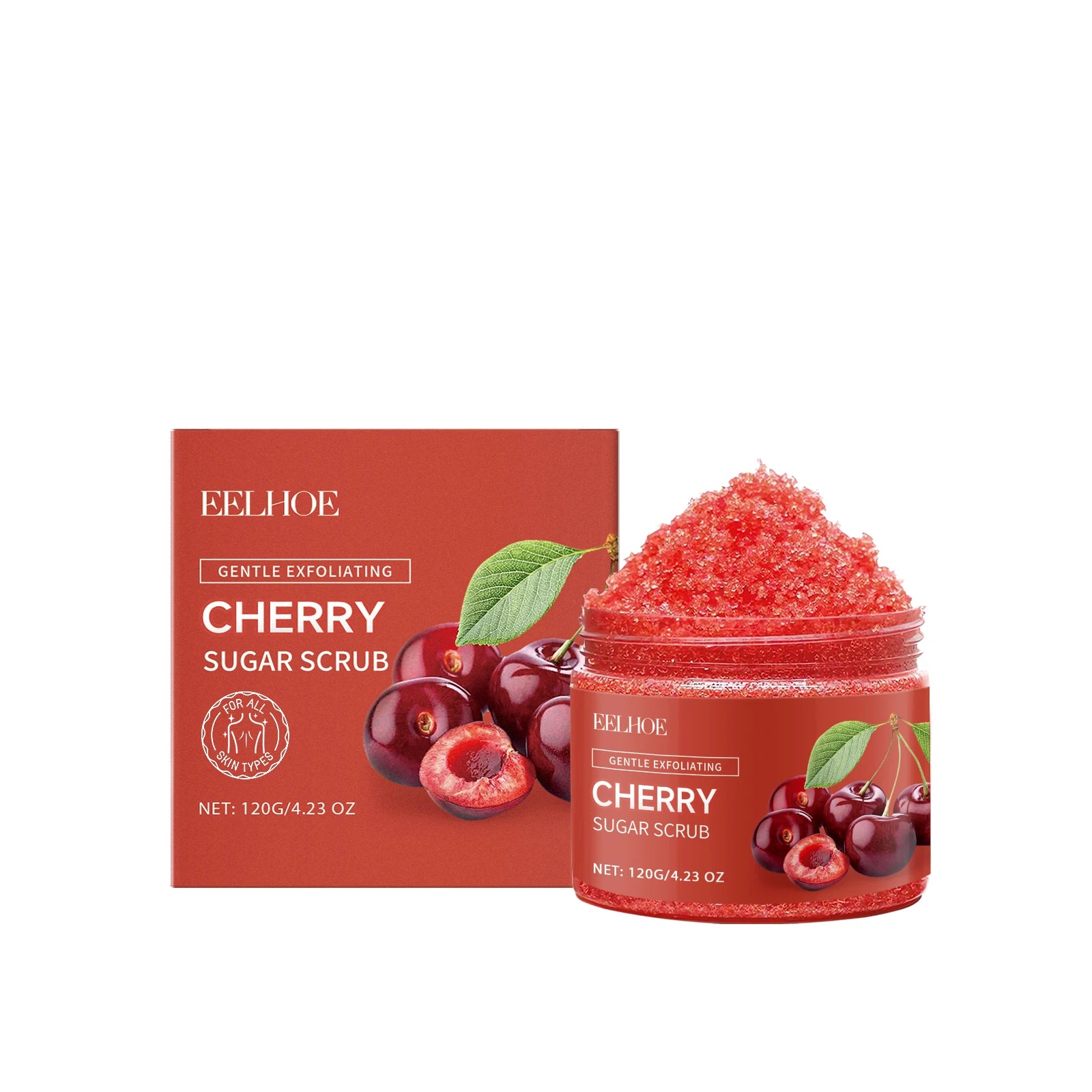 Sugar Body Scrub for Exfoliation and Glowing Skin - Tidesmit Scrubs Treatments Cherry Sugar Tidesmit