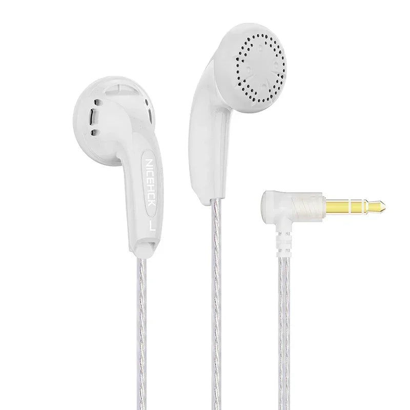 Tidesmit Wired Earbuds 15.4mm Dynamic Driver HiFi Bass Headphones White No Mic Tidesmit