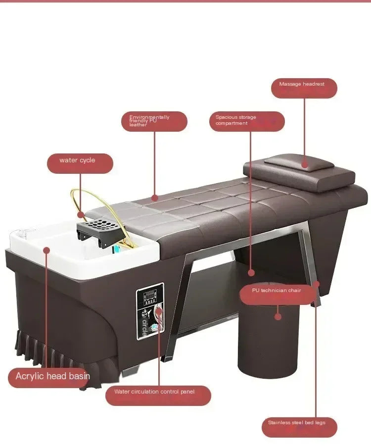 Head Spa Bed with Massage Function - Ergonomic Salon Equipment Massage Chairs Tidesmit