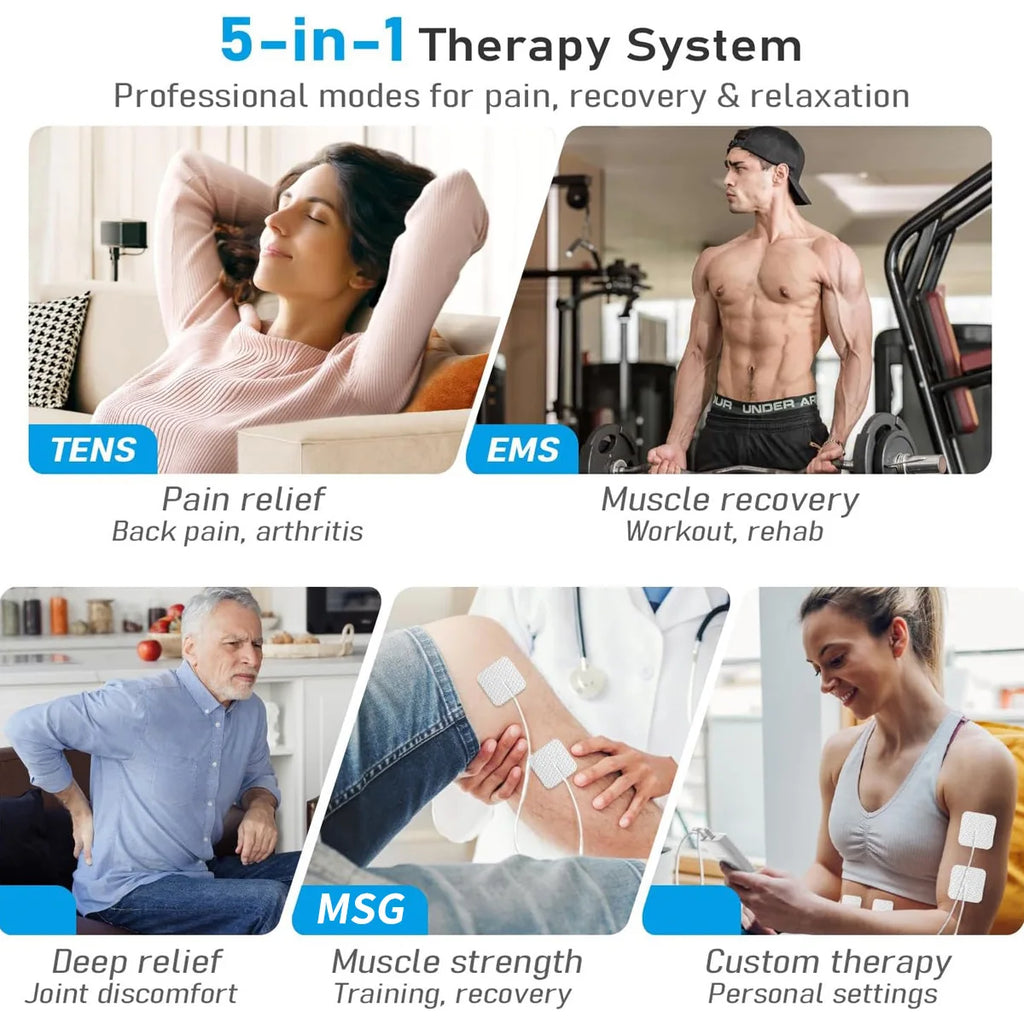 Electric Back Massager - Portable Muscle Relief & Deep Tissue Device Back Massage Instrument Tidesmit