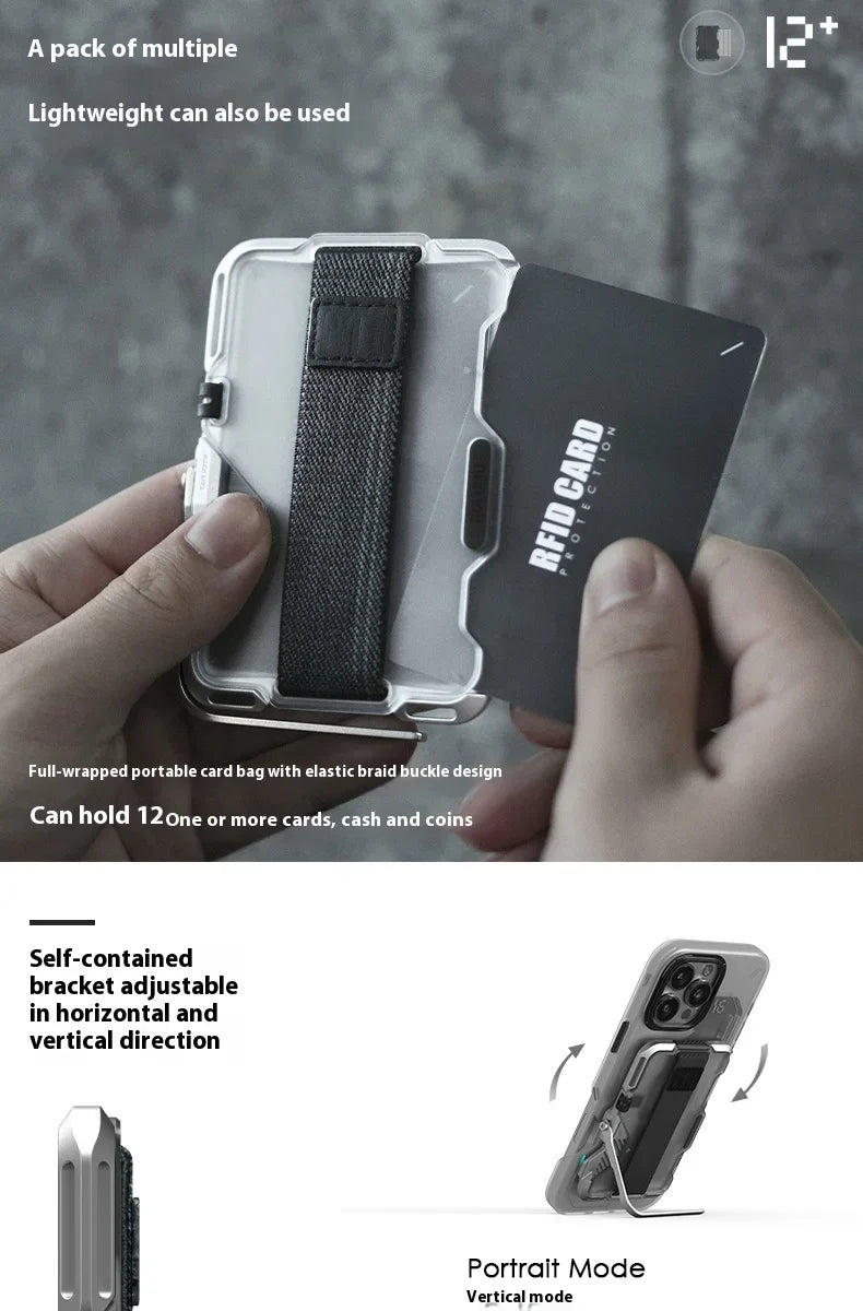 Magnetic Carbon Fiber Wallet: 6-in-1 Slim Fit Phone Case Tidesmit