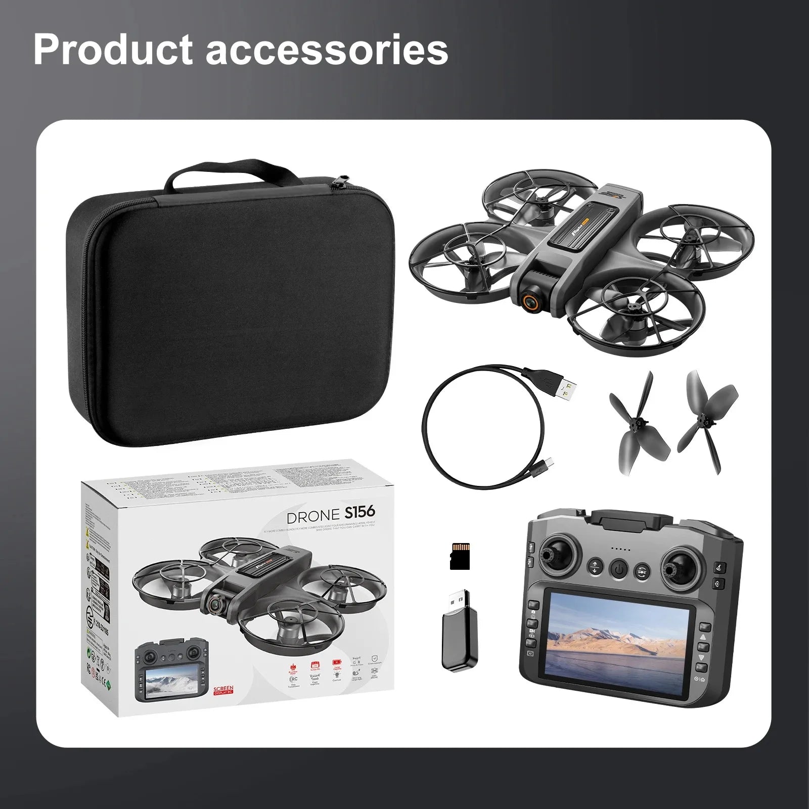 4K Camera Drone with Dual Lens and Brushless Motor - S156 Foldable Tidesmit