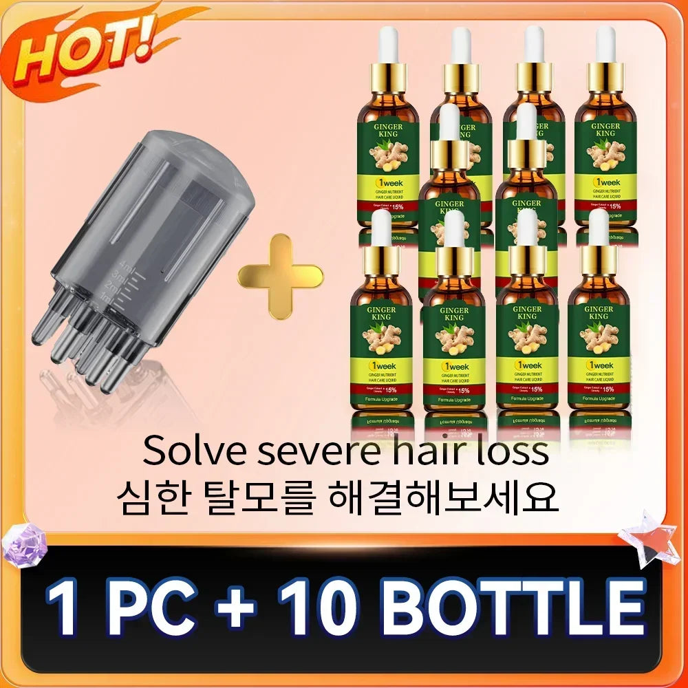 Scalp Applicator Comb for Hair Oil - Precise Scalp Massager Tool Massage Cushion 1PC with 10bottles Tidesmit