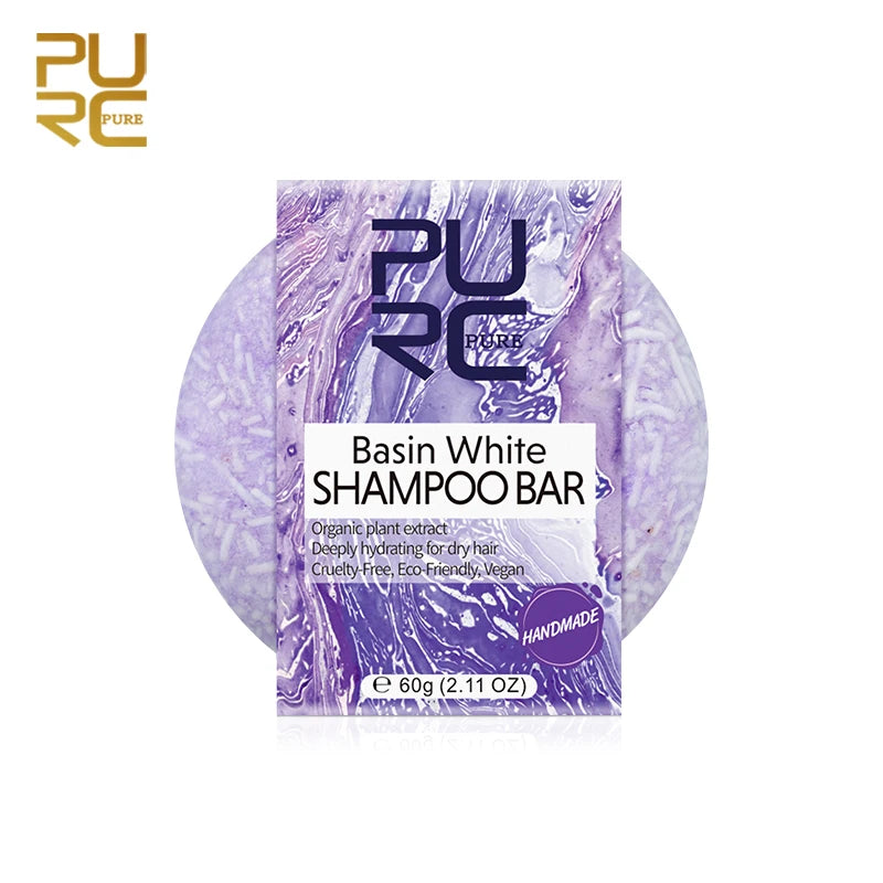 PURC Hair Shampoo in Handmade & Gentle Vegan Soap Bar Smoothing Shiny Hair Care Condition