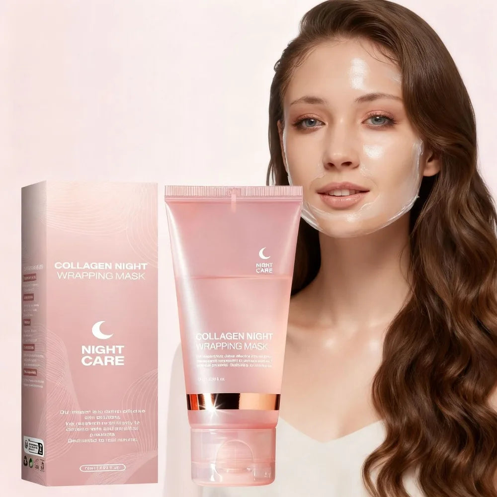 Tidesmit Korean Night Collagen Sleep Mask for firming and glass-like skin anti-puffiness overnight face treatment