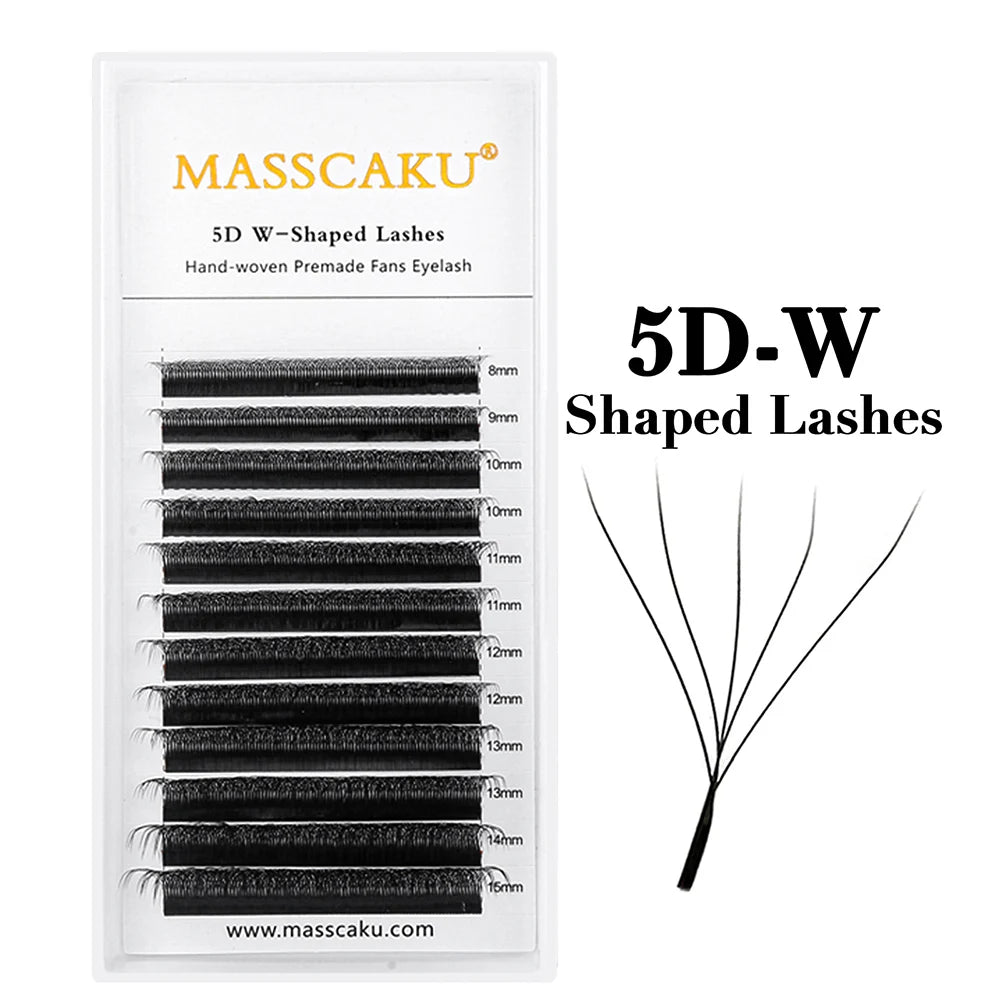 Premade Volume Fans Eyelashes 3D W Shape 0.07mm C Curl - Tidesmit False Eyelashes 5D W Shape Tidesmit