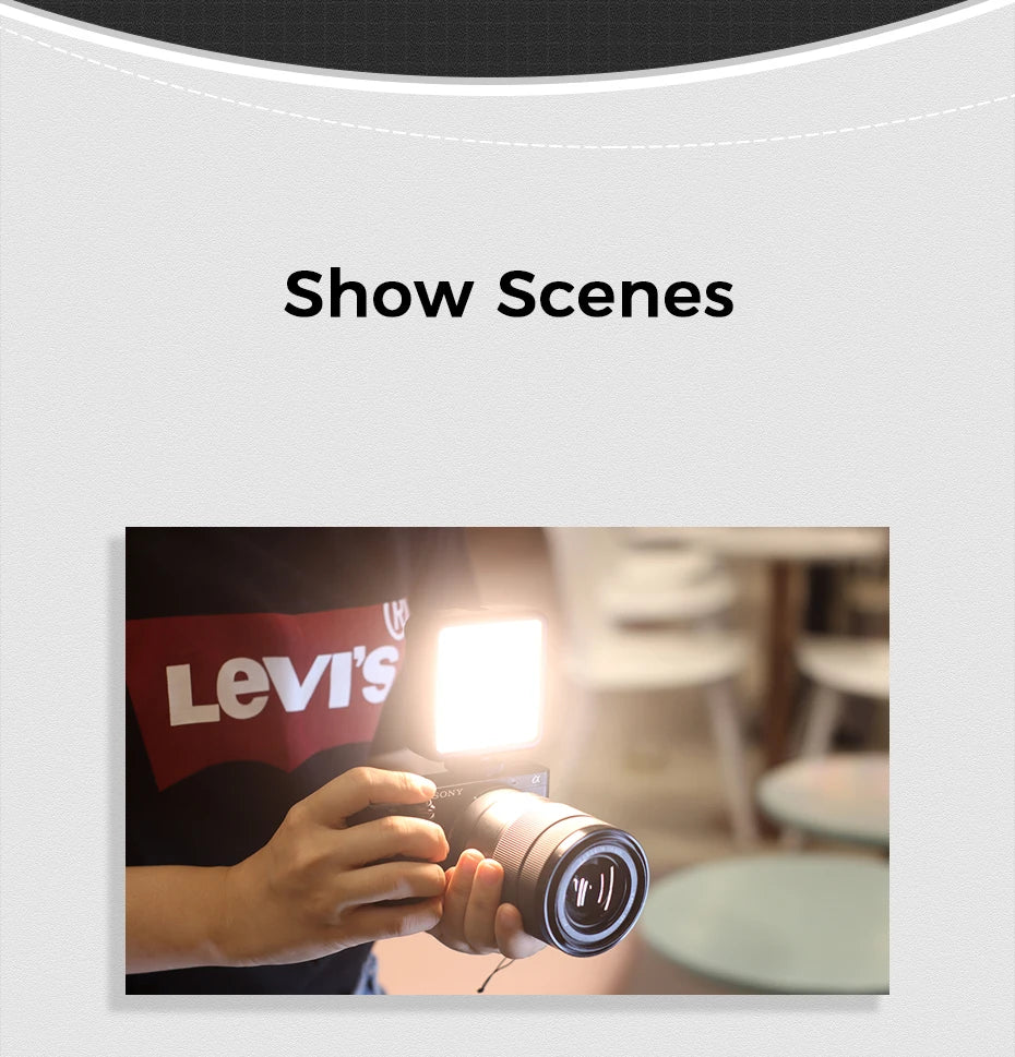 LED Video Light Dimmable Vlog Panel | 3200-5600K Adjustable Color Tidesmit