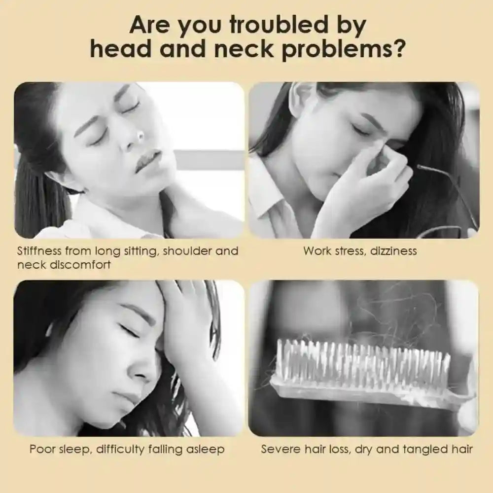 Wooden Meridian Massage Comb | Six-Claw Anti-Static Scalp Relaxation Tool Relaxation Treatment Tidesmit