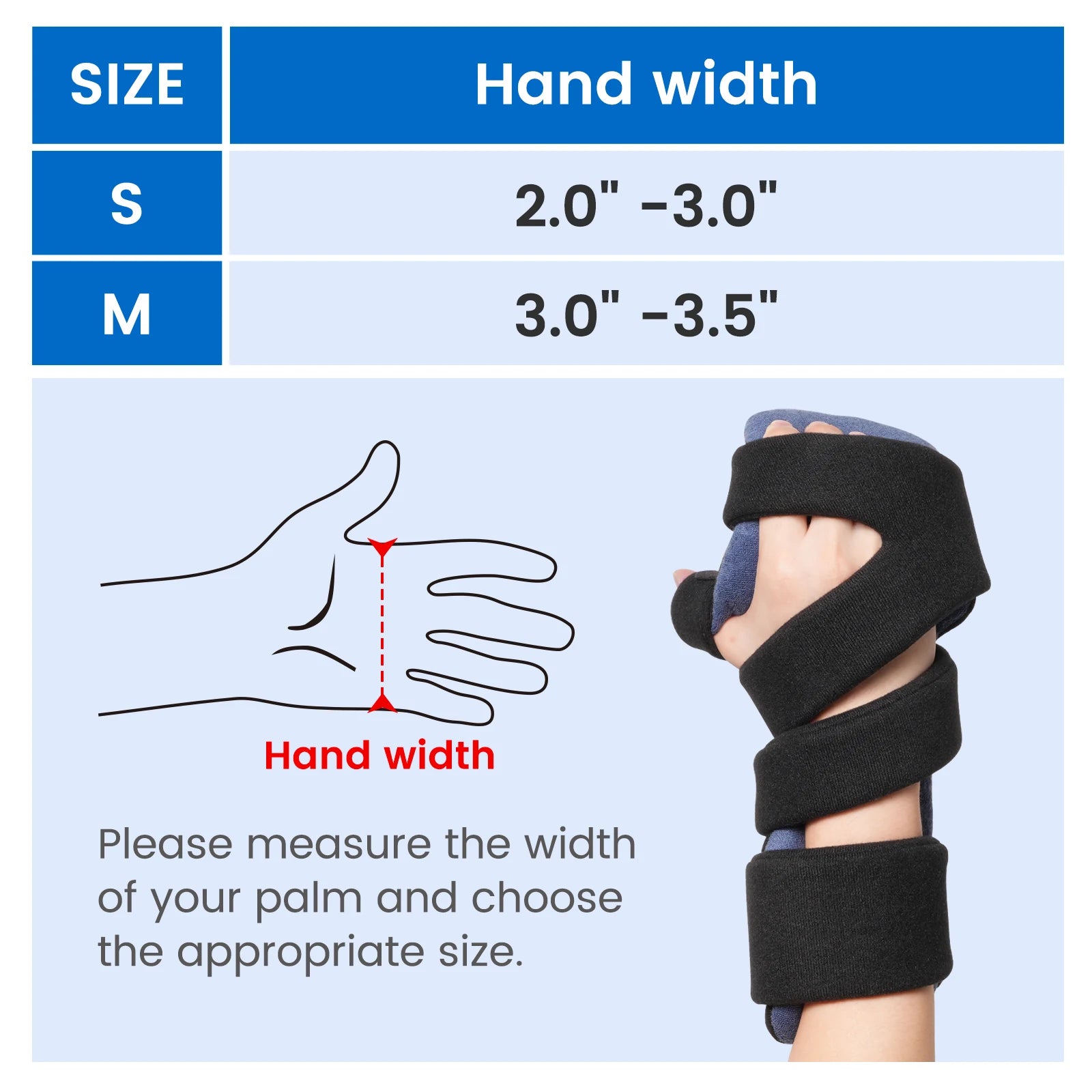 VELPEAU Hand Splint Adjustable for Carpal Tunnel Syndrome, Sprain and Arthritis, Wrist Brace Immobilizer Fixs Finger in Stroke