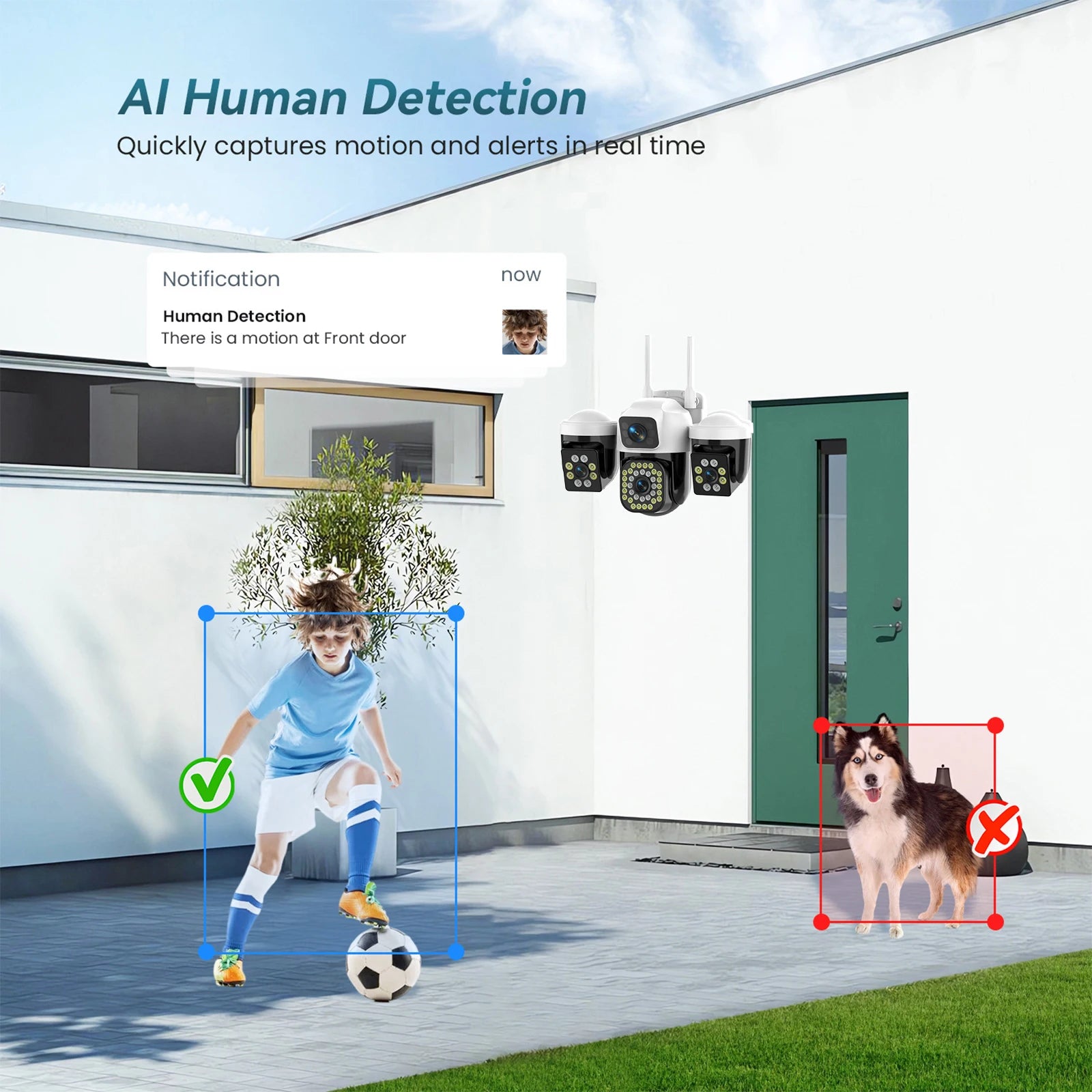 YOOSEE 15MP 4K WiFi Camera Three Lens Screen Camera Onvif 10X Zoom PTZ Automatic Tracking Two-way Audio CCTV Video Security Cam