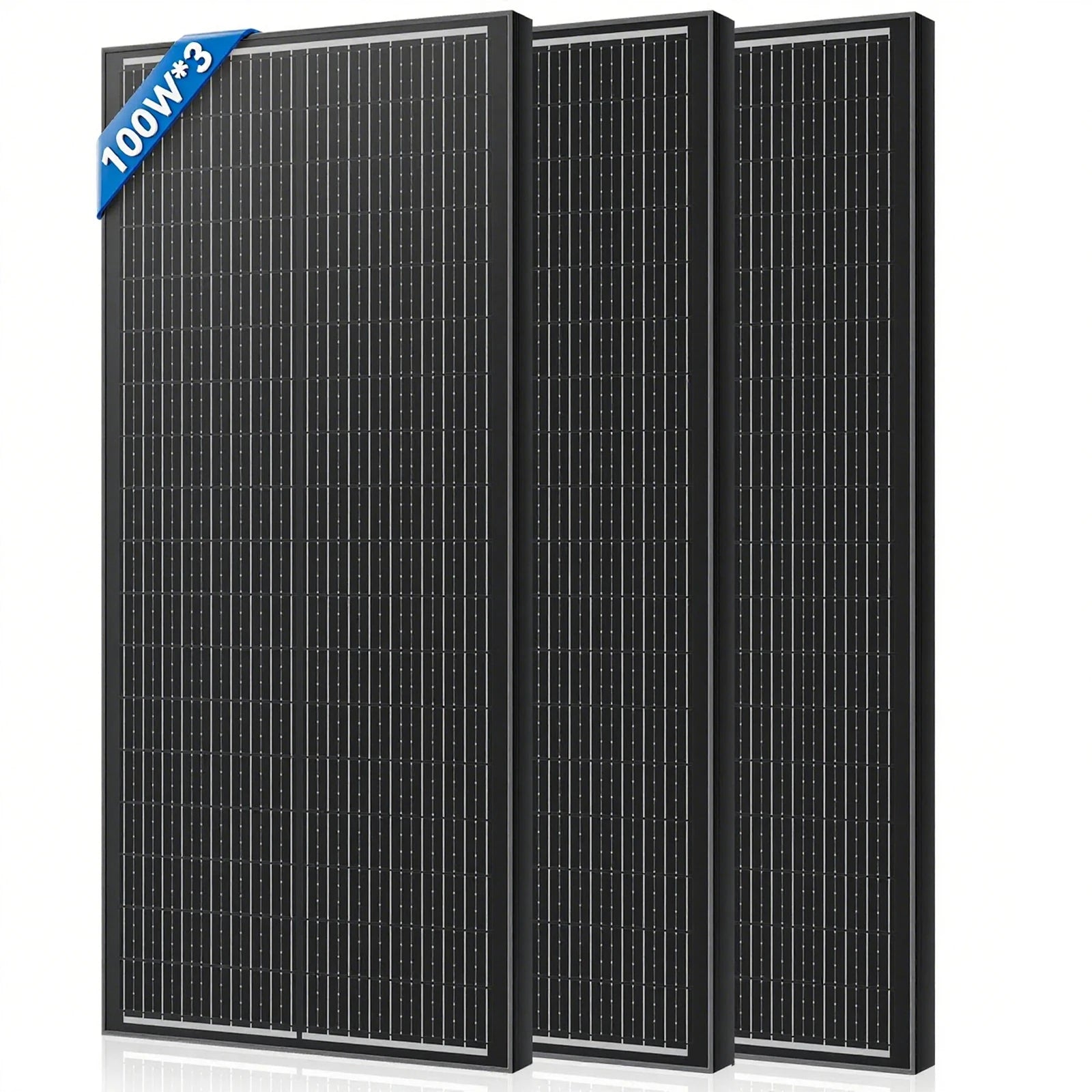 Rvpozwer 400W/200W/100W N-Type 18BB Solar Panel 25% High Efficiency Mono Solar Module Portable Waterproof Ideal for RV Marine Yacht Caravan Camping Off Grid Power Supply