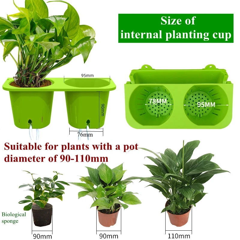 Plant Wall Flowerpot Modular Vertical Greening Basin Stackable Combination Wall Hanging Planter Flower Pots Garden Decoration