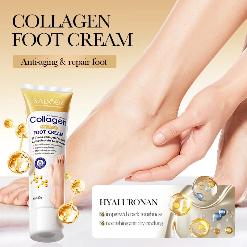 Collagen Foot Cream: Deep Moisturizing & Repairing Foot Care Scrubs Treatments Default Title Tidesmit