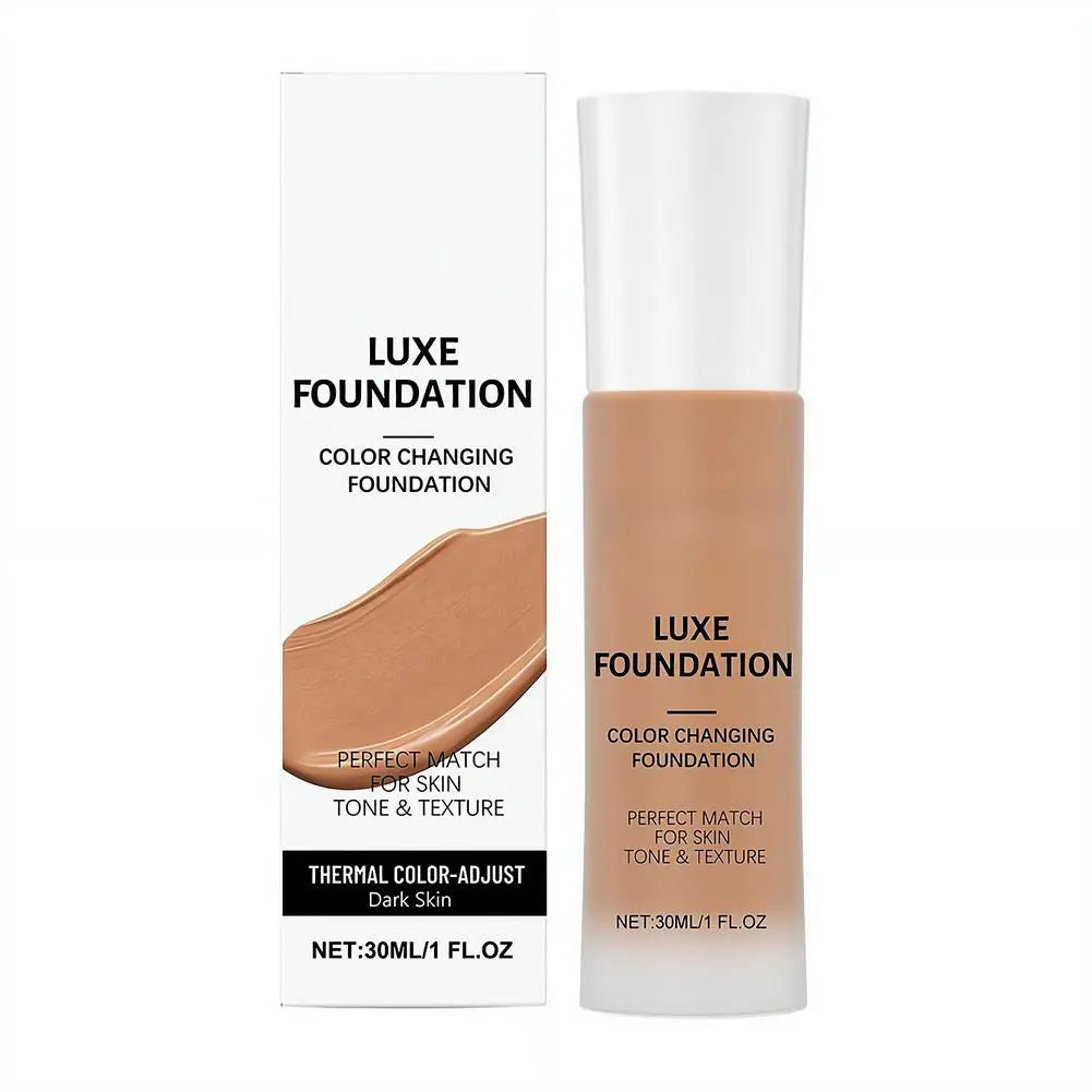 Tidesmit thermal color changing foundation texture close-up showing matte oil-control liquid formula for perfect skin