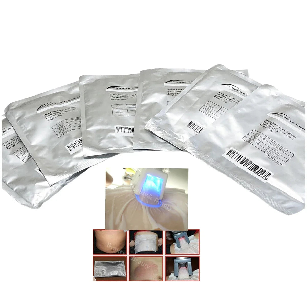 Fat Freezing Membranes for Cryolipolysis - Professional Grade 10 Pack Scrubs Treatments Tidesmit