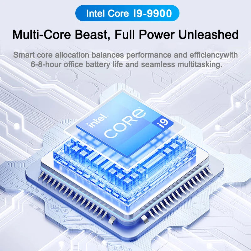 2026 NEW 14.1 Inch Ultra Slim Laptop Intel Core i9 9900 32GB RAM 2TB SSD Windows 11 Gaming Gamer Office Notebook 1920x1080 Pro