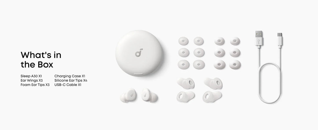 soundcore Sleep A30 by Anker Sleep Earbuds, Smart Active Noise Cancelling Headphones, Adaptive Snore-Masking System(Refurbished)