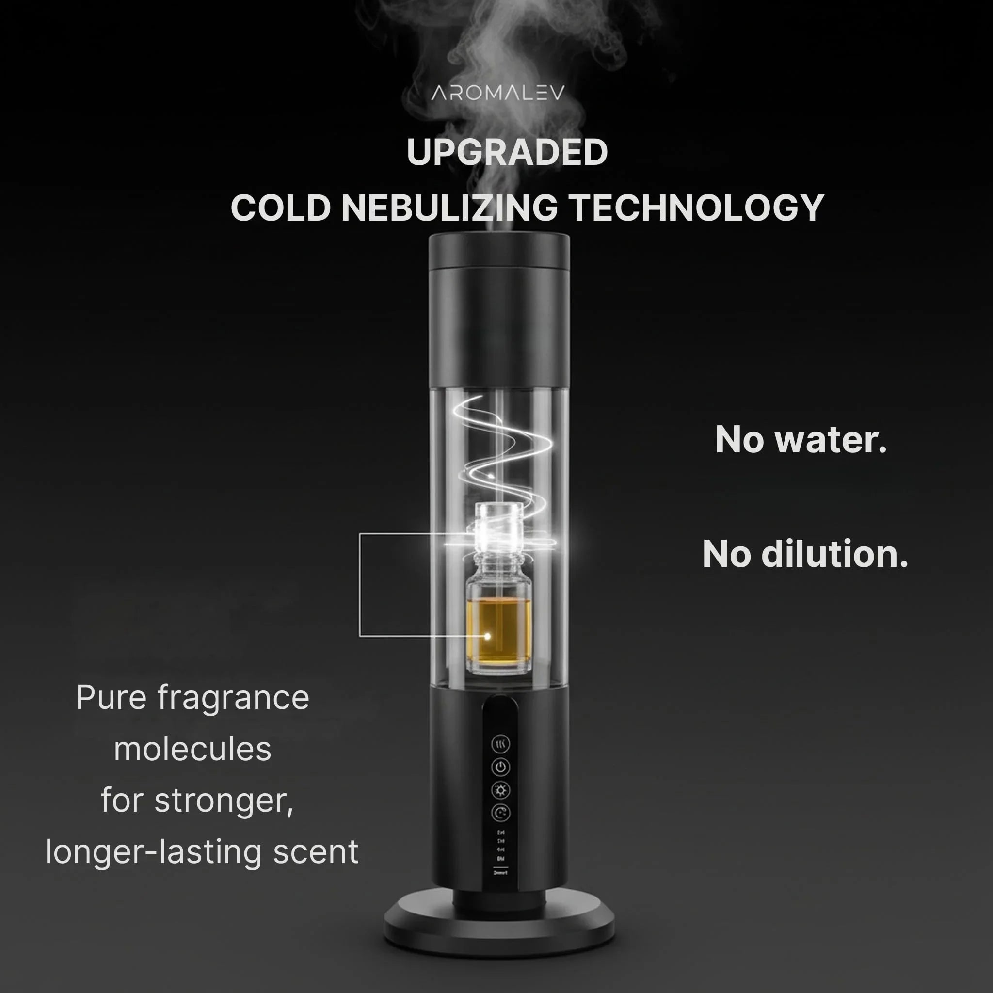 Waterless Essential Oil Diffuser  Wireless Rechargeable Bluetooth Control – Cold Air Aromatherapy Scent Machine for Large Rooms