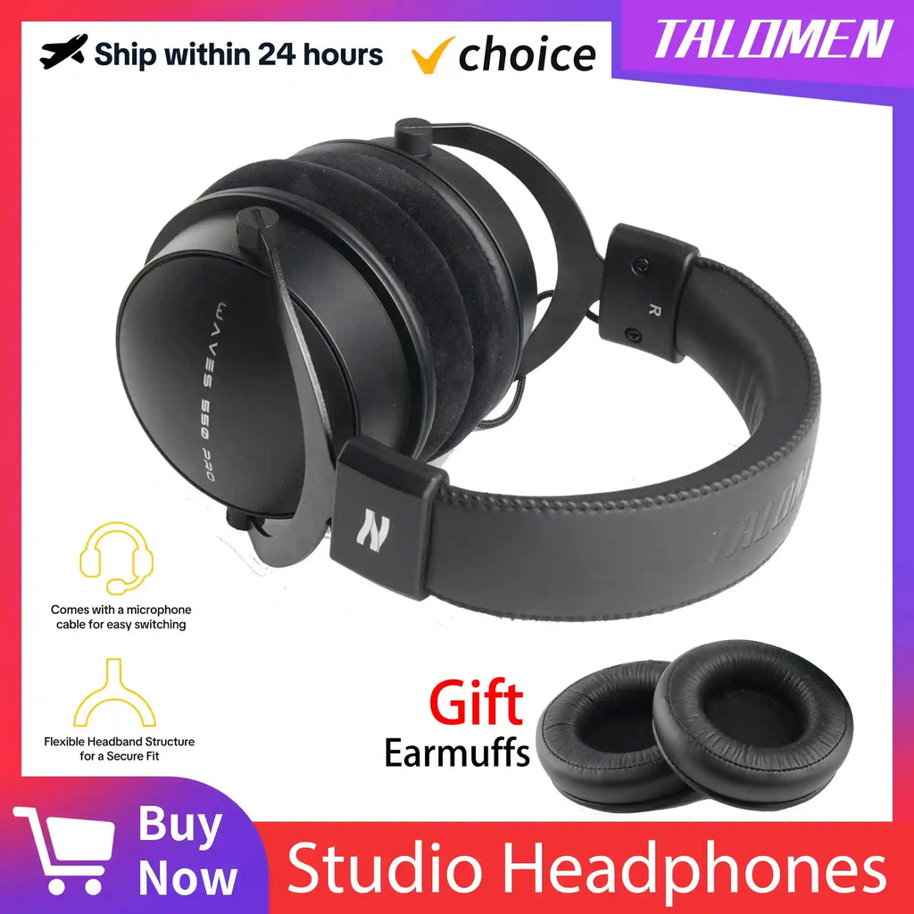 Studio Monitor Over-Ear Headphones - W550x Professional Audio Tidesmit