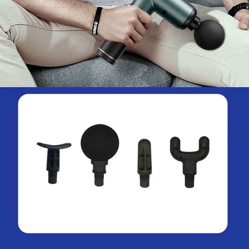 Massage Gun Replacement Heads: 4-Piece Set for Deep Tissue Recovery Body Shaping Massage Equipment Tidesmit