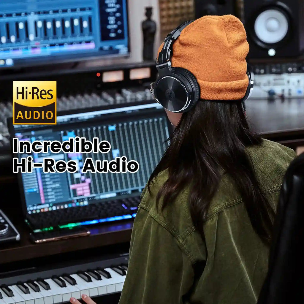 Wired Over-Ear Studio Monitor Headphones with Mic - Tidesmit Pro 10 Tidesmit