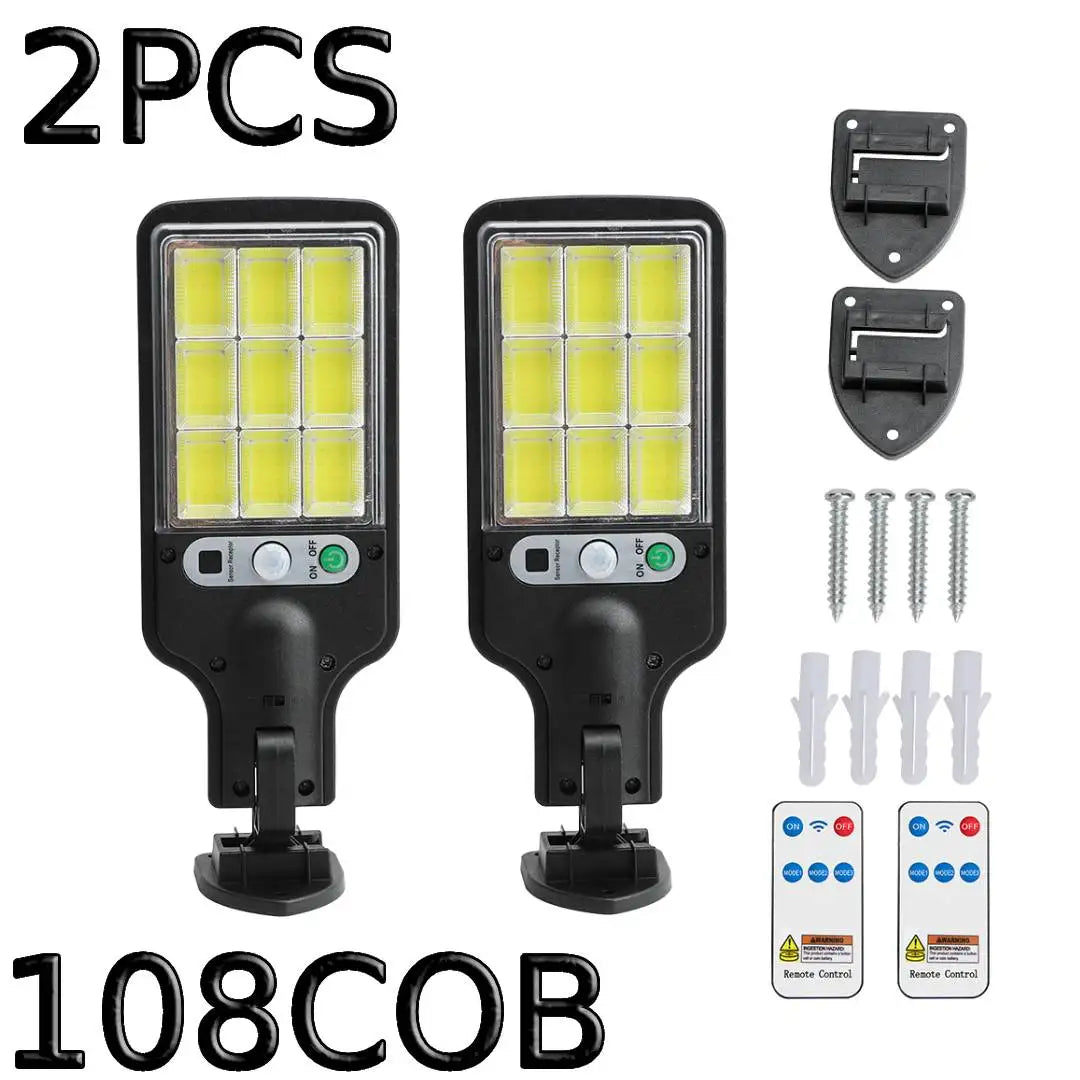 8000W 160000 LM Super Bright Solar Street Lights 1008 LED Solar Lights Outdoor Street Lamp 3 modes IPX65 Waterproof Garden Lighting With Smart Motion Sensor