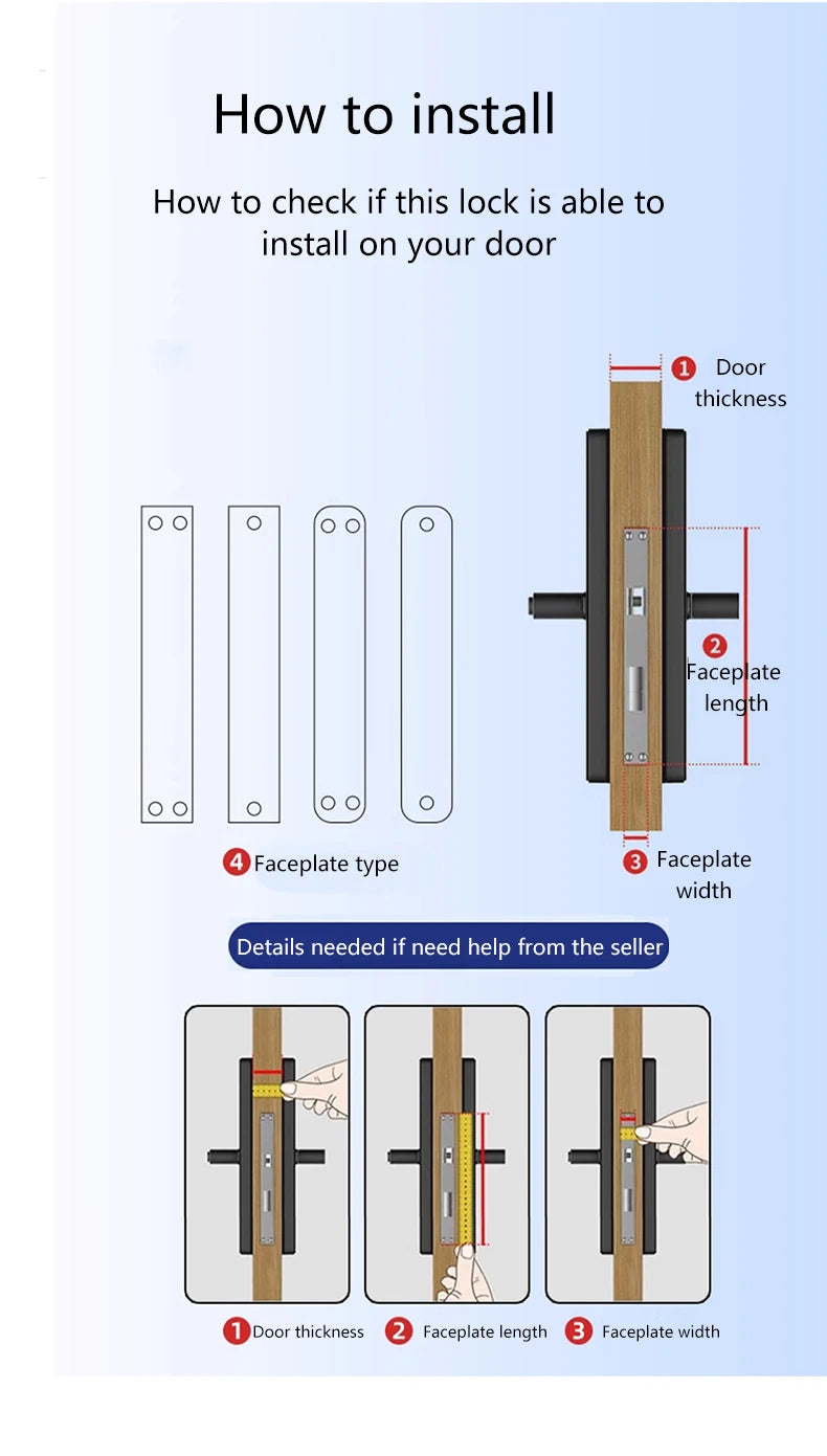 2026 New WiFi Tuya APP Smart Door Lock Remote Unlocking Digital Electronic Smart Home Wooden Door Lock Fingerprint Sound Quiet