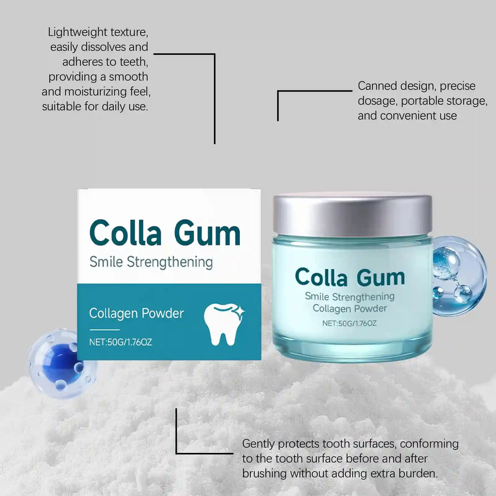 Tidesmit Collagen and Hydroxyapatite tooth powder for gentle teeth whitening and natural gum health care.