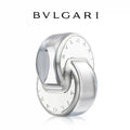 Bvlgari Omnia Crystalline Eau de Toilette: Silver interlocking circle bottle for women. Floral, airy designer scent.