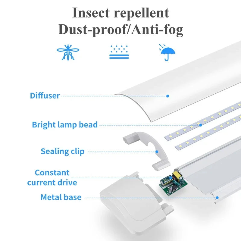 Led Tube Bar LED Wall Lamp Under Cabinet Light 10W 20W Ultra Thin Home Bedroom Kitchen Closet Indoor Wall Light Lighting 110V
