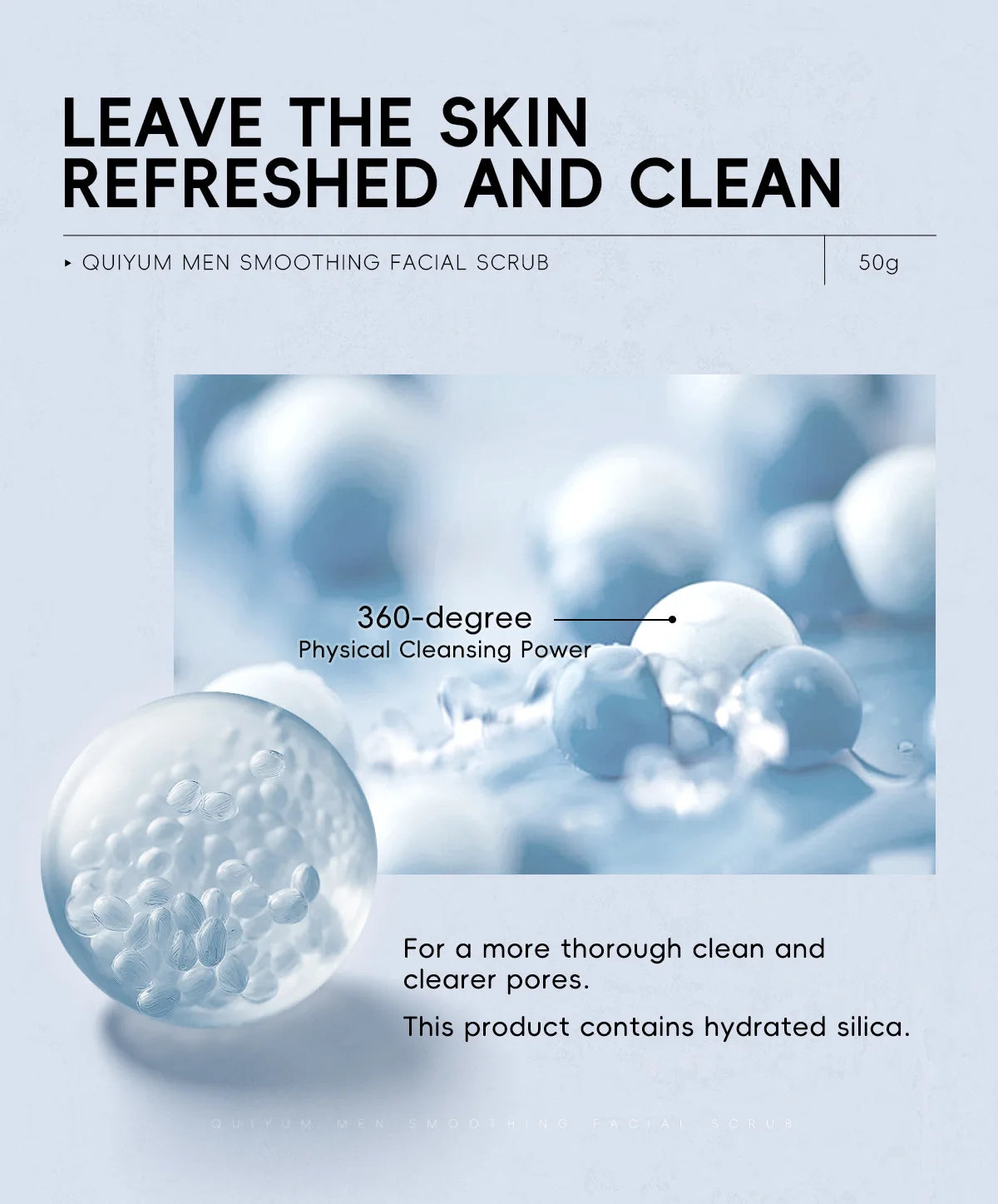 Mens Facial Scrub Exfoliator - Deep Pore Cleanser with Natural Extracts 50g Scrubs Treatments Tidesmit