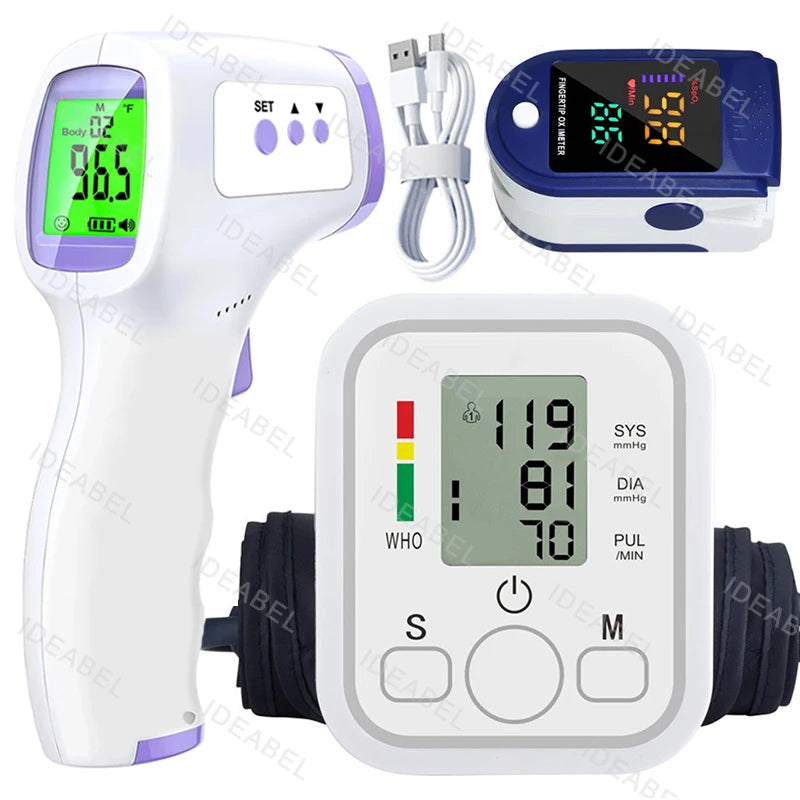 Tensiometer Heart Rate Pulse Meter BP Monitor Healthy Digital Arm Blood Pressure Meter Cuff Medical Automatic Pressure Tonometer