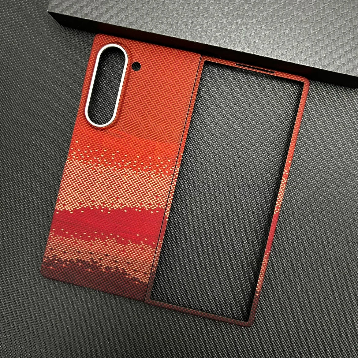 Samsung Z Fold 6 Aramid Fiber Case - Military-Grade Slim Magnetic Cover Rainbow Magnetic Tidesmit