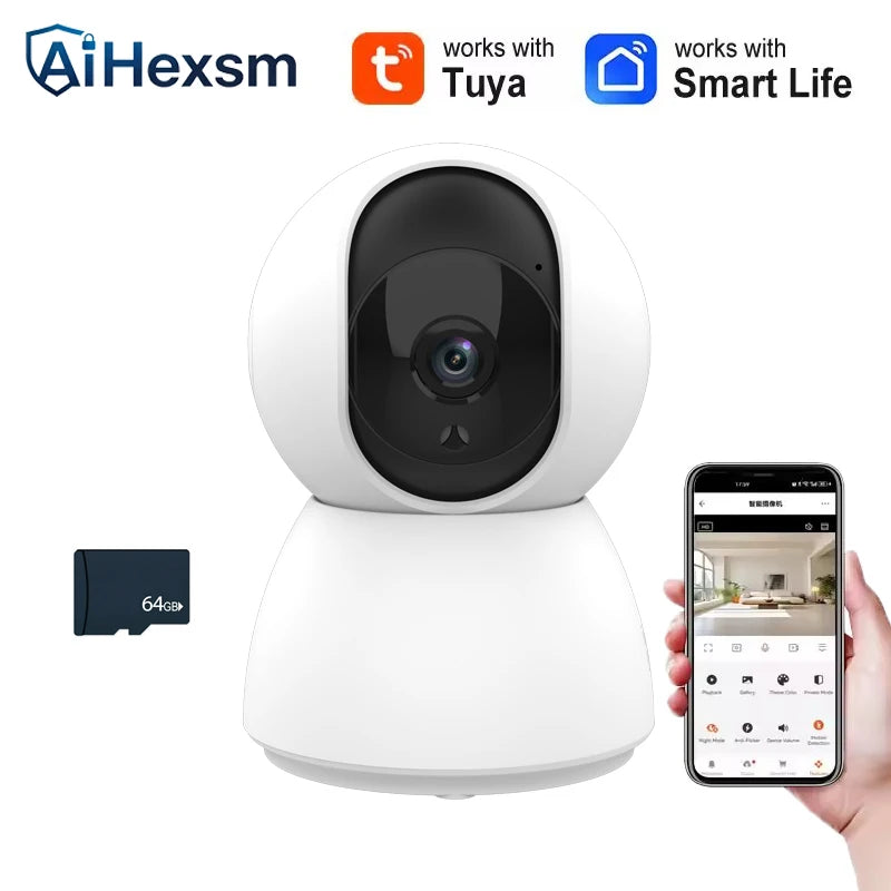 4MP 2K 400W Tuya Smart WiFi 355 IP Camera Indoor Wireless Surveillance Auto Tracking Human Home Security CCTV Baby Pet Monitor