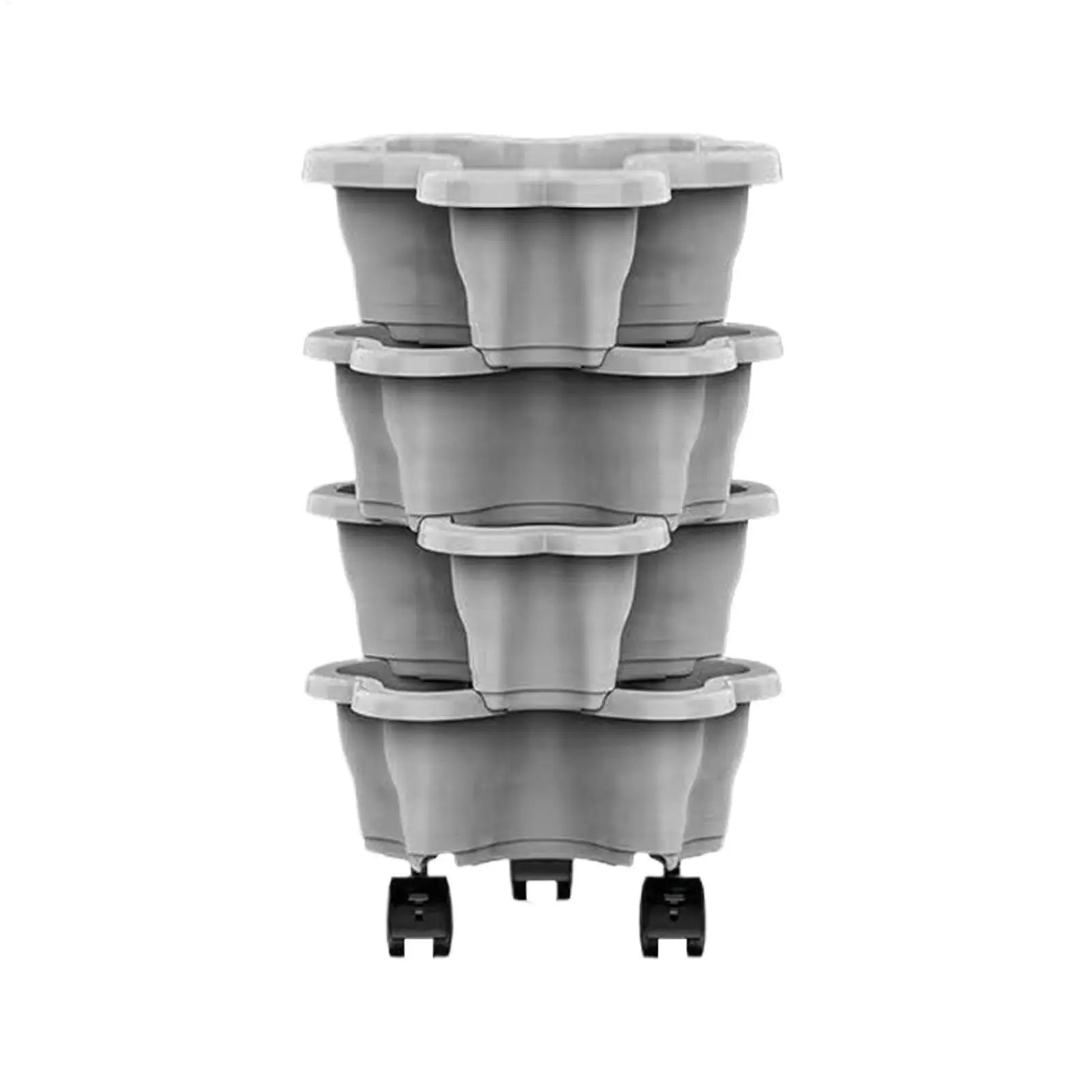 4/5 Tiers Flowerpot Vertical Tower, Stackable Flowerpot Multi-Layer Plastic Flower Pot for Garden Strawberry Tarts Potato Tarts