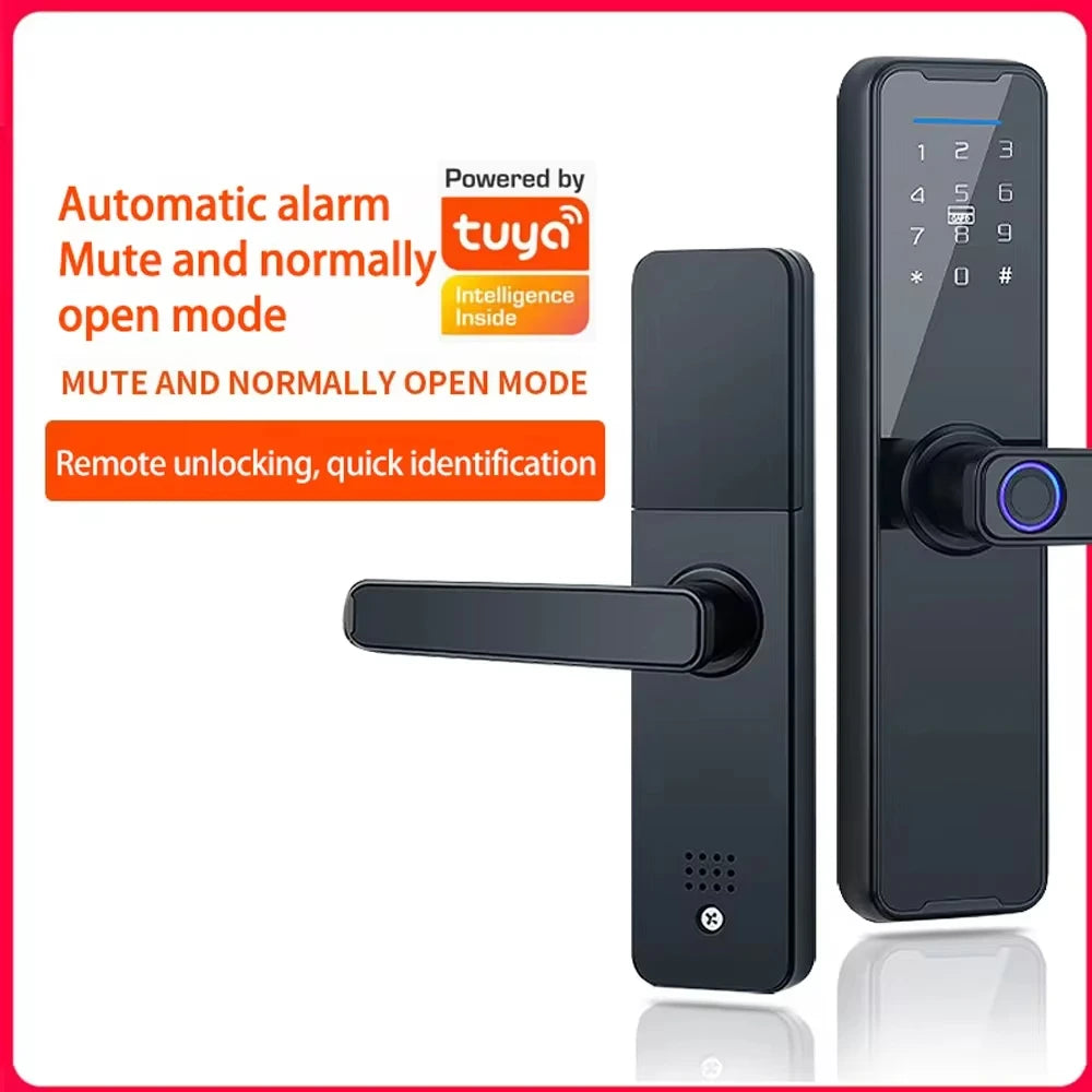 Tuya Fingerpirnt Password Smart Door Lock Digital Keypad Electronic Lock Card Keys Fingerprint Tuya Bluetooth Smart Lock Keyless