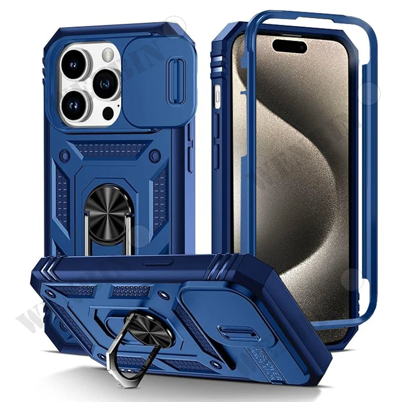 iPhone 16 Pro Max Case with Kickstand and Camera Guard Protection Tidesmit