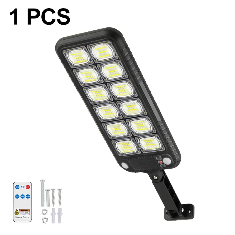 9000 Lumens Super Bright Solar Street Lamp Outdoor Garden Security LED COB Path Light Waterproof With Motion Sensor Remote Night Lights