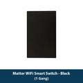Matter Smart Wall Light Switch WiFi | 1-6 Gang Multi-Room Control Black 1-Gang Tidesmit