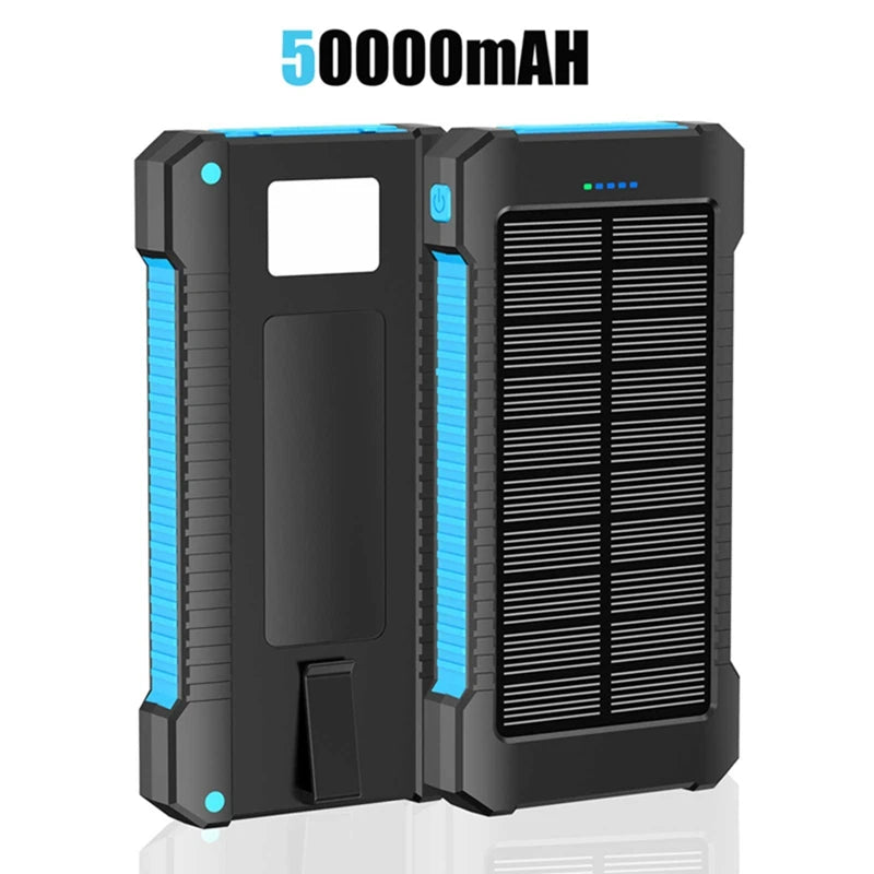 50000mAh Portable Charger - Waterproof High Capacity Power Bank Blue 50000mAh Tidesmit