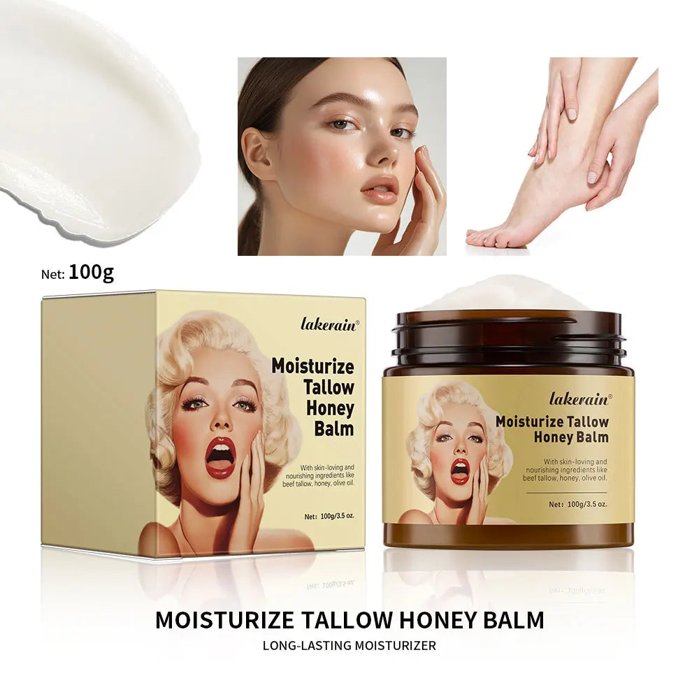 Beef Tallow Face Cream Lasting Moisturizing Soothing Facial Skin Firming Increase Facial Elasticity Nourishing Smooth SkinCare